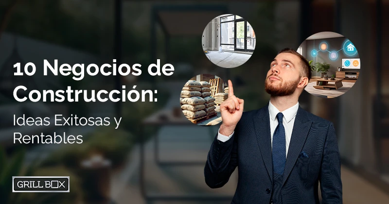 Hombre vestido con traje que señala con su dedo imágenes relacionadas con negocios de construcción